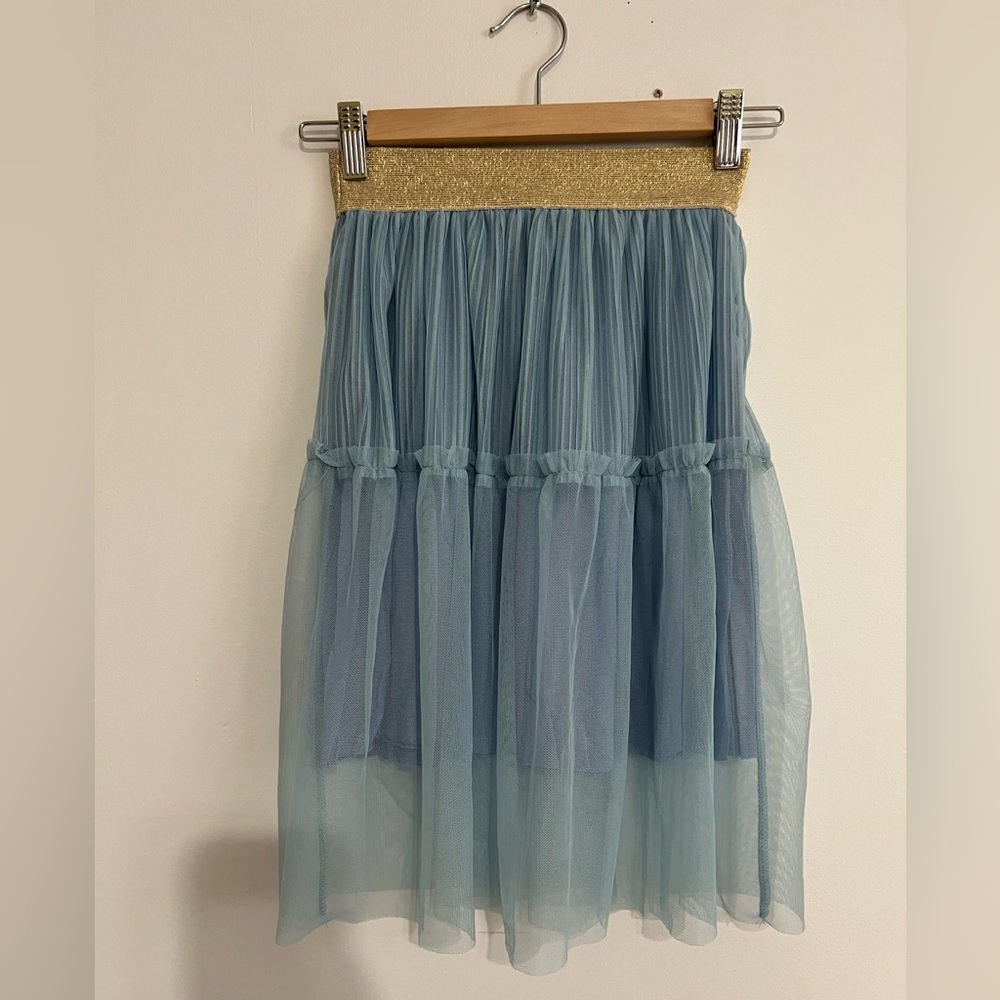 Elegant Blue and Gold Women's Skirt